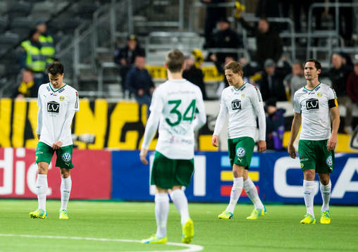 Hammarbys Melker Hallberg (v), Lars Saetra (m) och Philip