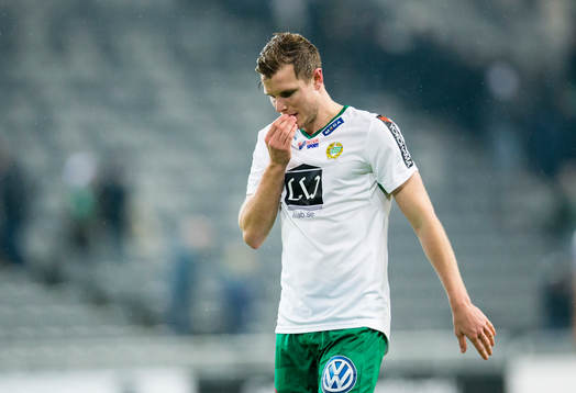 Hammarbys Richard Magyar ser deppig ut