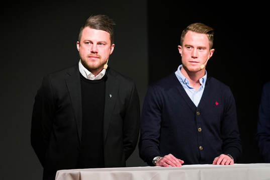 Jimmy Thelin, tränare Jönköping, och Tommy Thelin,