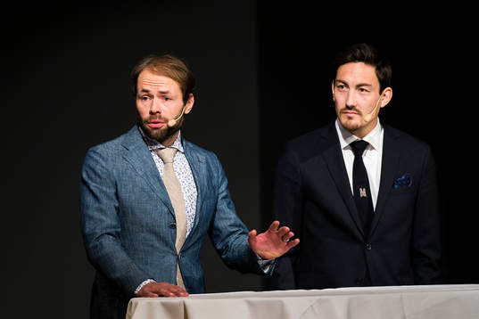 Andreas Alm, tränare AIK, och Stefan Ishizaki, AIK