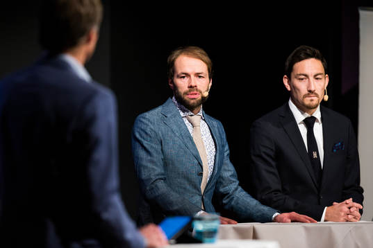 Andreas Alm, tränare AIK, och Stefan Ishizaki, AIK
