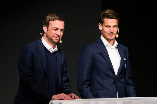 Allan Kuhn, tränare Malmö FF, och Markus Rosenberg,