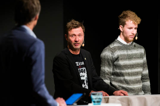 Peter Gerhardsson, tränare Häcken och Samuel Gustafson,