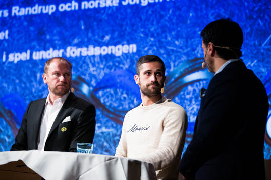 Magnus Haglun, tränare Elfsborg och Emir Bajrami, Elfsborg