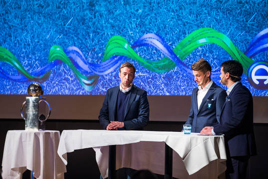 Allan Kuhn, tränare Malmö FF, och Markus Rosenberg,