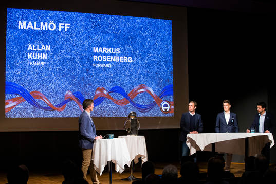 Allan Kuhn, tränare Malmö FF, och Markus Rosenberg,