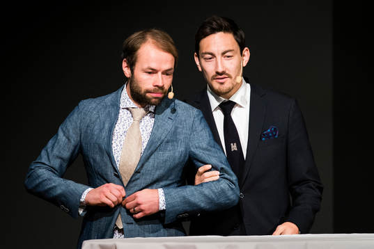 Andreas Alm, tränare AIK, och Stefan Ishizaki, AIK