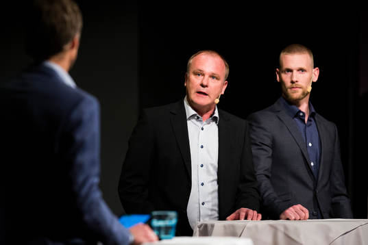 Roger Franzén, tränare Sundsvall och Tommy Naurin,