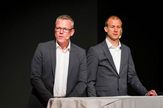 Jan Andersson, tränare Norrköping och Andreas Johansson,