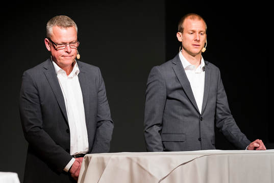 Jan Andersson, tränare Norrköping och Andreas Johansson,