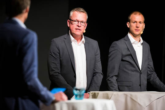 Jan Andersson, tränare Norrköping och Andreas Johansson,