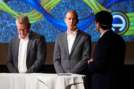 Jan Andersson, tränare Norrköping och Andreas Johansson,