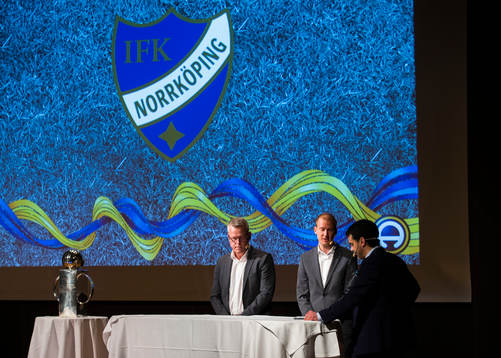 Jan Andersson, tränare Norrköping och Andreas Johansson,