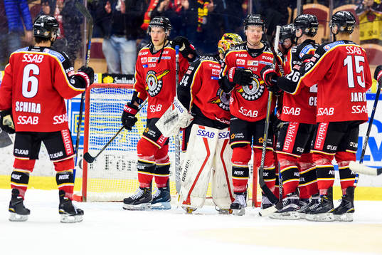 Luleå spelarna jublar