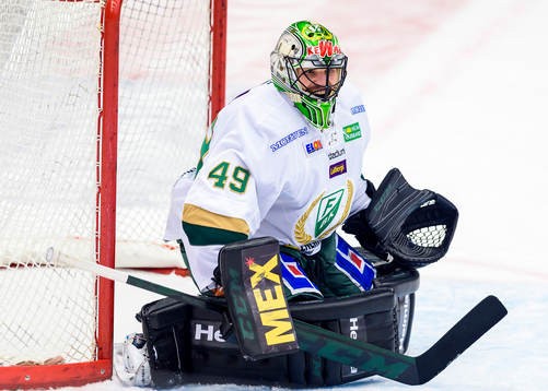 Färjestads målvakt Justin Pogge
