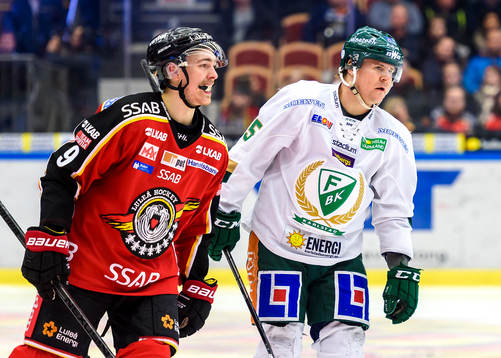 Luleås Johan Forsberg och Färjestads Mikael Johansson