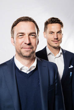 Allan Kuhn, tränare, och Markus Rosenberg, Malmö FF