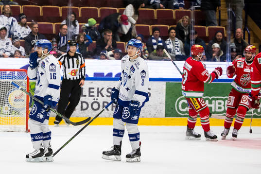 Leksands János Hári och Daniel Bertov deppar bakom jublar