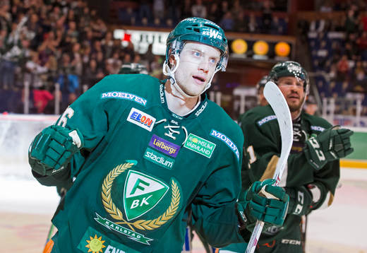 Färjestads Johan Ryno jublar