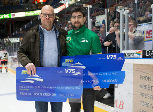 Färjestads Thomas Rundqvist och ATGs Gunnar Björkhag
