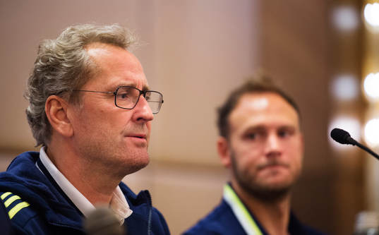 Förbundskapten Erik Hamrén och Andreas Granqvist