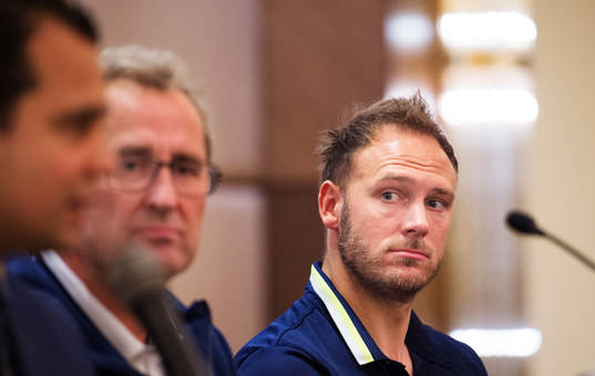 Förbundskapten Erik Hamrén och Andreas Granqvist
