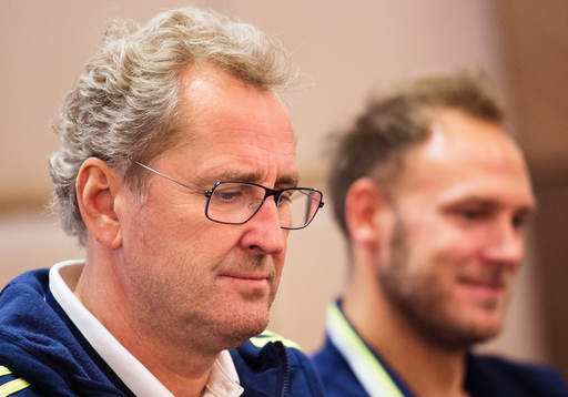 Förbundskapten Erik Hamrén och Andreas Granqvist