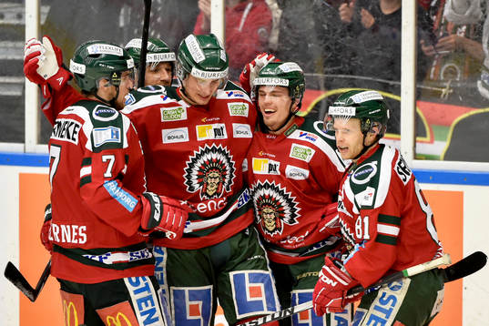 Frölundas Ryan Lasch jublar