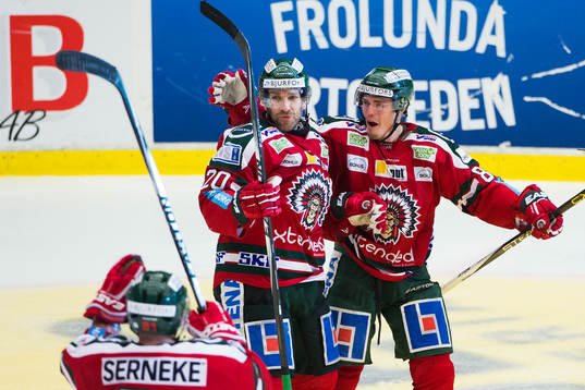 Frölundas Joel Lundqvist jublar