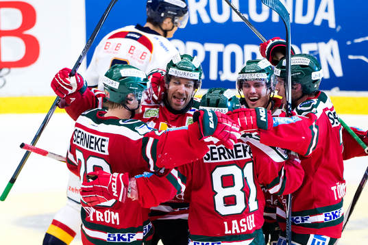 Frölundas Joel Lundqvist jublar