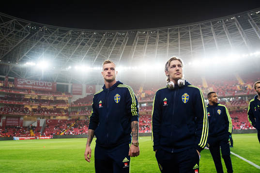 Sveriges John Guidetti och Emil Forsberg