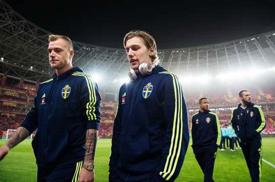 Sveriges John Guidetti och Emil Forsberg