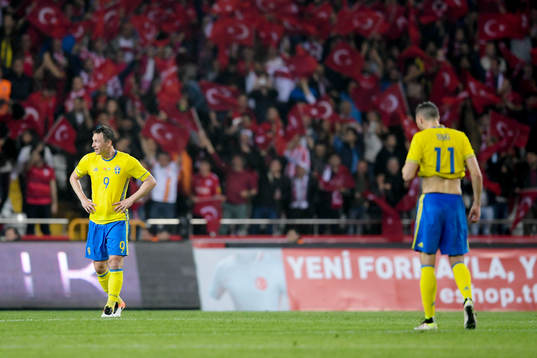 Sveriges Kim Källström och Marcus Berg deppar