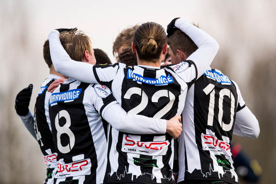 Landskronas spelare jublar