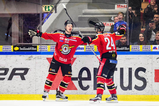 Luleås Lennart Petrell och Johan Harju jublar