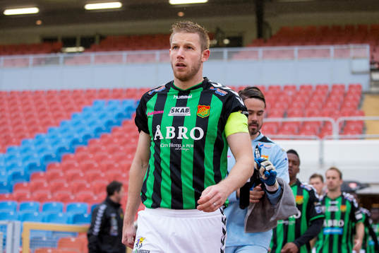GAIS Steven Old innan en träningsmatch i fotboll mellan