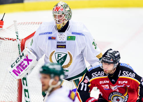Färjestads målvakt Lars Haugen