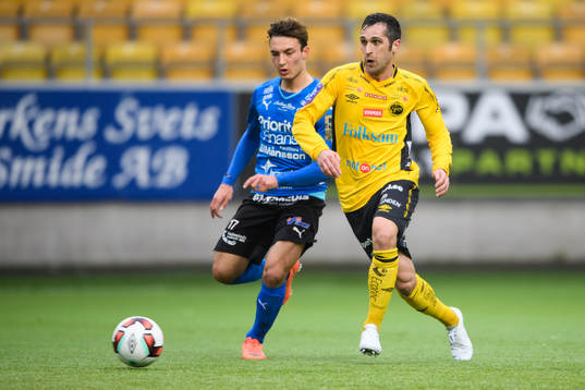 Elfsborgs Emir Bajrami och Halmstads Sead Haksabanovic