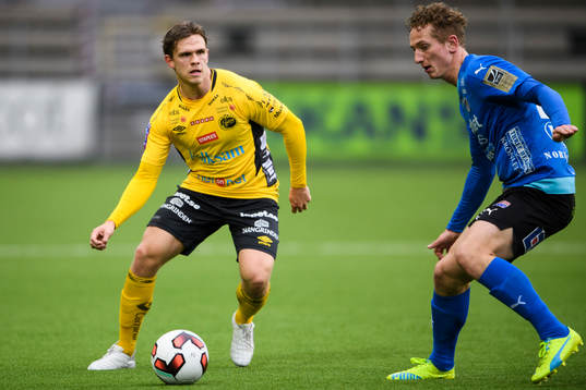 Elfsborgs Jesper Manns och Halmstads Andreas Bengtsson