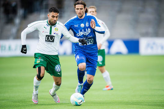 Hammarbys Imad Khalili och Esteghlals Pero Pecic