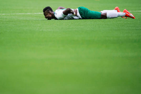 Hammarbys Joseph Aidoo har ont