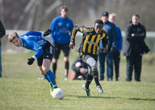 IFK Hässleholms Kojo Annor i träningsmatchen mellan