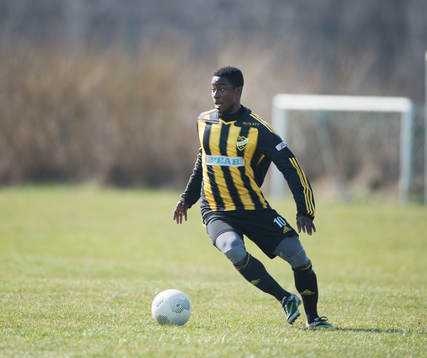 IFK Hässleholms Kojo Annor i träningsmatchen mellan