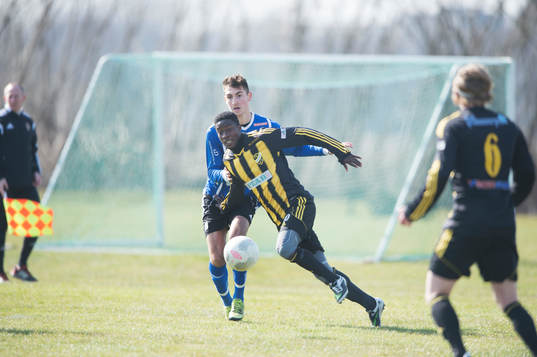 IFK Hässleholms Kojo Annor i träningsmatchen mellan