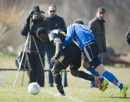 Livtag i träningsmatchen mellan Nosaby och IFK Hässleholm