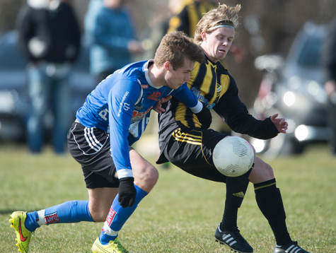 IFK Hässleholms Philip Bengtsson i träningsmatchen mellan