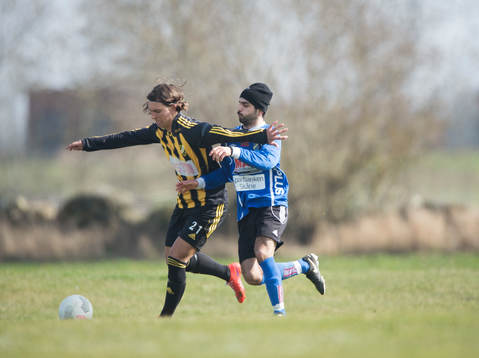 IFK Hässleholms Mert Yanev i träningsmatchen mellan