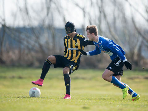 IFK Hässleholms Ameer Naseer i träningsmatchen mellan