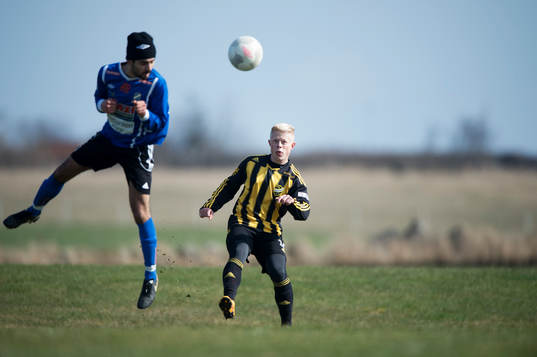 IFK Hässleholms Joel Andersson i träningsmatchen mellan
