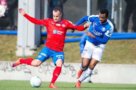 Helsingborgs Calle Wede och Trelleborgs Roger Thompson